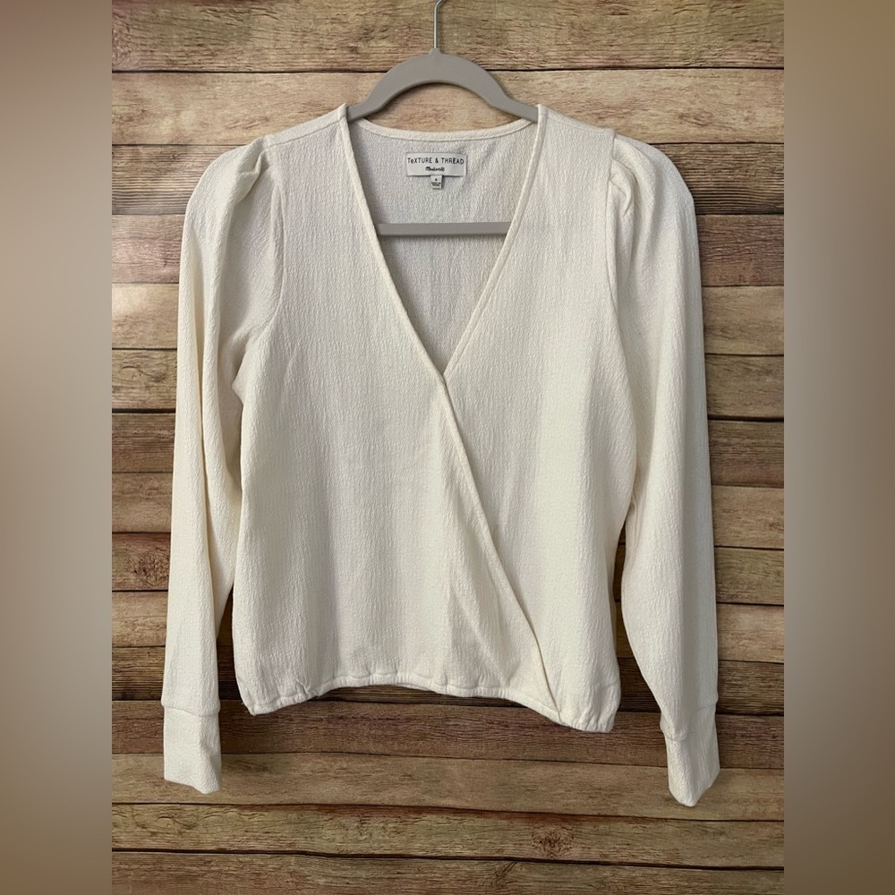 Madewell TeXTURE & THREAD Women’s Cream Blouse Size: Small
